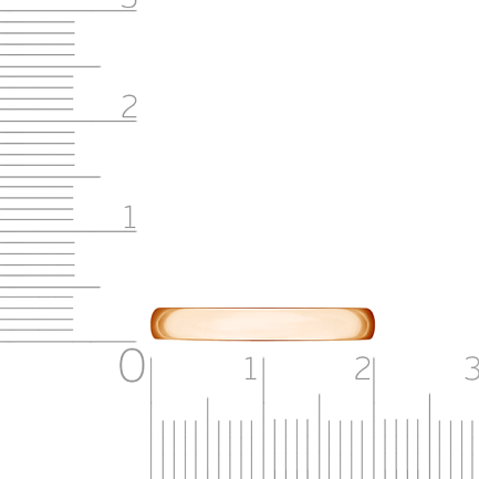 Кольцо обручальное гладкое из красного золота