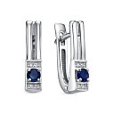 Серьги с английским замком из серебра