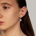 Серьги с английским замком из желтого золота с топазами