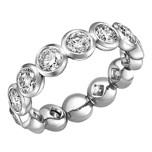 Кольцо из белого золота с бриллиантами