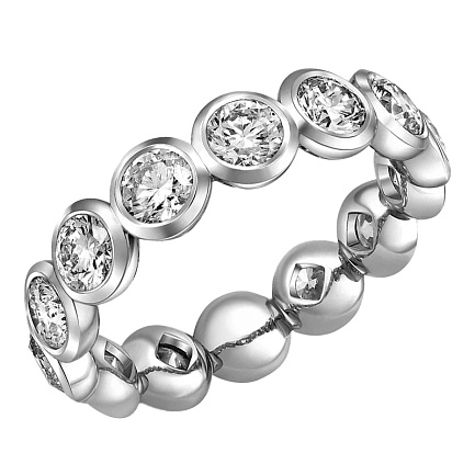 Кольцо из белого золота с бриллиантами