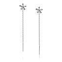 Продевки из белого золота, плетение якорное