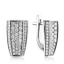 Серьги из белого золота с бриллиантами