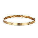 Браслет из желтого золота с фианитами