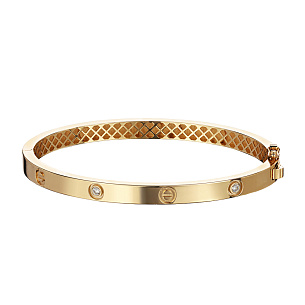 Браслет из желтого золота с фианитом