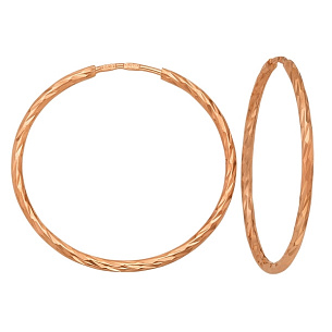 Серьги-кольца Конго из золота