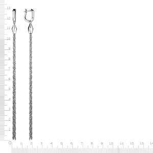 Серьги с английским замком из серебра