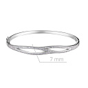 Браслет декоративный из серебра с фианитом