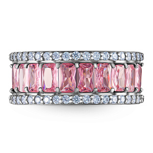 Кольцо из серебра с фианитом