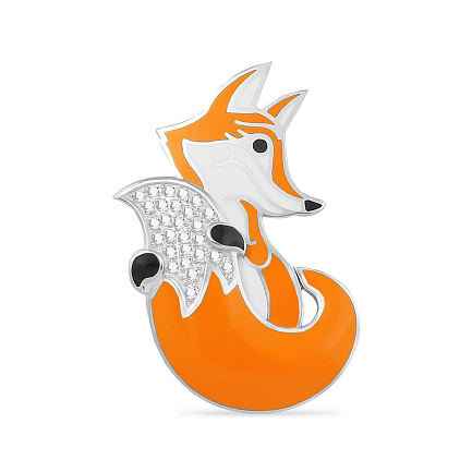 Подвеска из серебра с фианитами