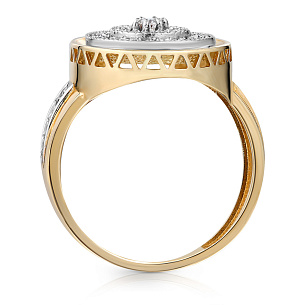 Кольцо из желтого золота с бриллиантами