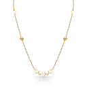 Колье из желтого золота, плетение якорное