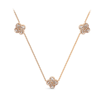 Колье из красного золота с бриллиантами