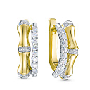 Серьги из желтого золота с бриллиантами