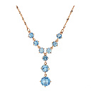 Колье из красного золота с топазом