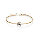 Браслет из красного золота с бриллиантами, сапфиром