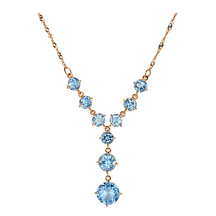 Колье из красного золота с топазом