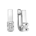 Серьги из белого золота с бриллиантами