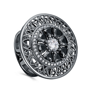 Кольцо из серебра с фианитами