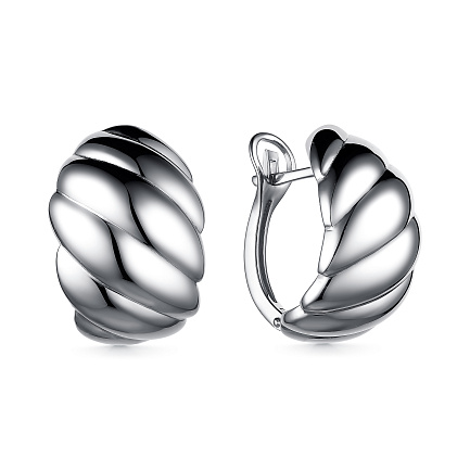 Серьги с английским замком из серебра