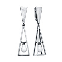 Серьги с английским замком из серебра