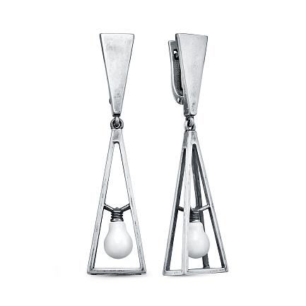 Серьги с английским замком из серебра