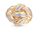 Кольцо из красного золота с фианитом