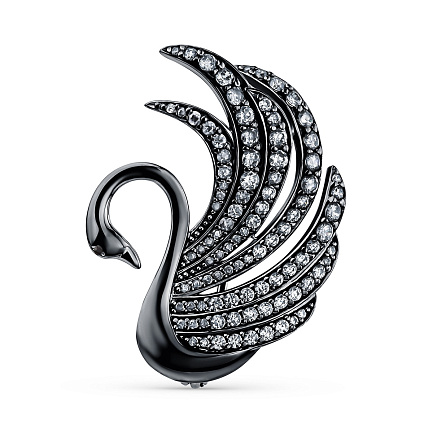 Брошь из серебра с фианитом