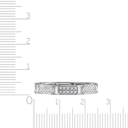 Кольцо из белого золота с бриллиантами