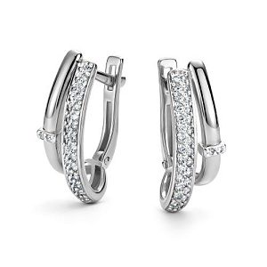 Серьги с английским замком 26899-200