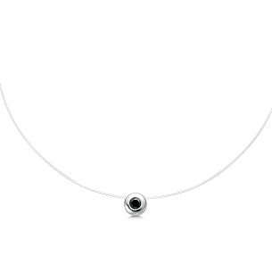 Колье из белого золота с бриллиантом