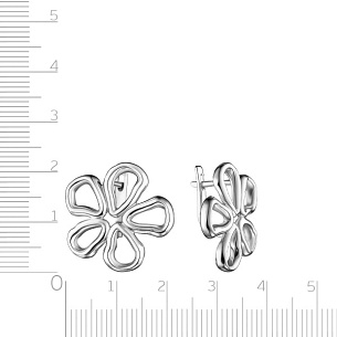 Серьги с английским замком из серебра