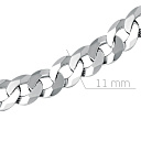 Цепь автомат из серебра, плетение панцирное