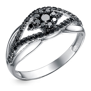 Кольцо из белого золота с бриллиантом