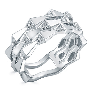 Кольцо из белого золота с бриллиантом