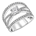 Кольцо из белого золота с бриллиантами