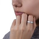 Кольцо из серебра с фианитом