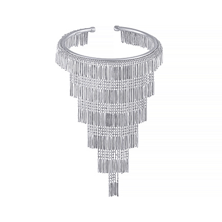 Браслет декоративный из серебра