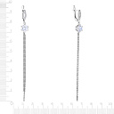 Серьги из серебра с фианитом