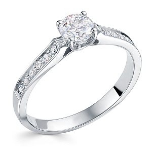 Кольцо из белого золота