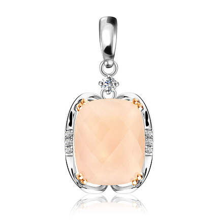 Подвеска из белого золота с бриллиантами