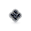 Подвеска из белого золота с бриллиантами, сапфиром