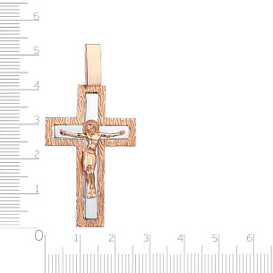 Крест из комбинированного золота