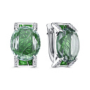 Серьги с английским замком из белого золота