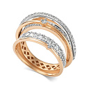 Кольцо из красного золота с бриллиантами