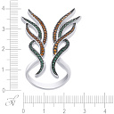 Кольцо из серебра с фианитом