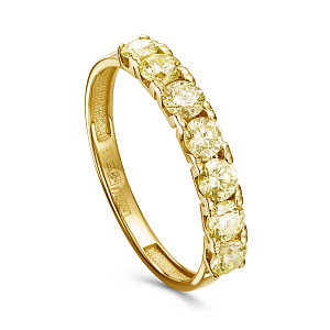 Кольцо из желтого золота с бриллиантами