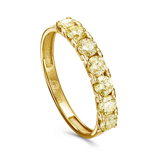 Кольцо из желтого золота с бриллиантами