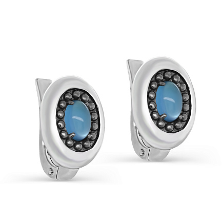 Серьги с английским замком из серебра