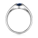 Кольцо из белого золота с сапфиром
